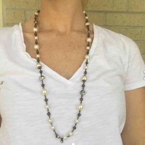 Faux pearl necklace