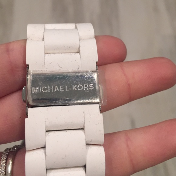 Michael Kors 8210 watch in white. main image 4