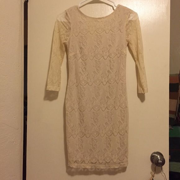 🛑SOLD🛑 Cream Lace Pins & Needles Dress XS - Picture 1 of 3