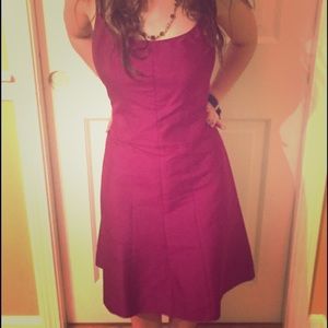 Ann Taylor Purple Silk Dress