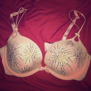 Victoria Secret 36C Light Pink Bra w/Crystals