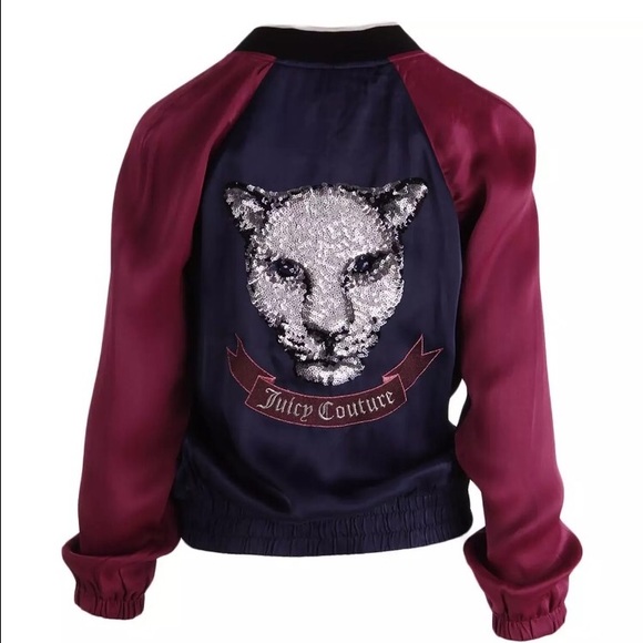 💕❤️New with Tag 💕❤️JUICY COUTURE RACER JACKET Lg - Picture 2 of 3