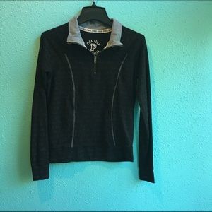 PINK Yoga 3-Quarter Zip Athletic Sweatshirt