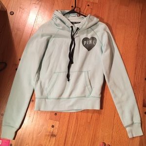 Light tiffany blue Pink sweatshirt