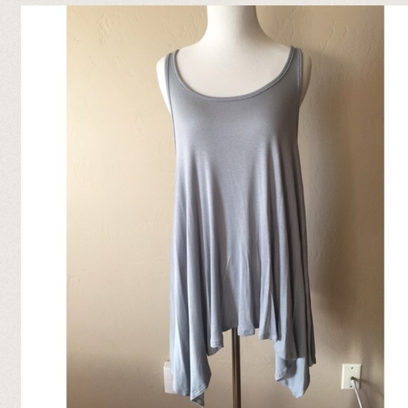 Last One • Blue Stone Soft Modal Knit Tank - Picture 2 of 3