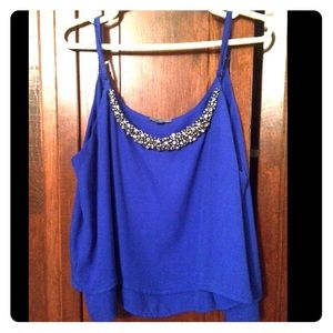 Royal blue crop top