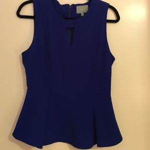 Piperlime royal blue peplum top