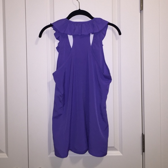 Racerback Purple Ruffle Top - Picture 2 of 3