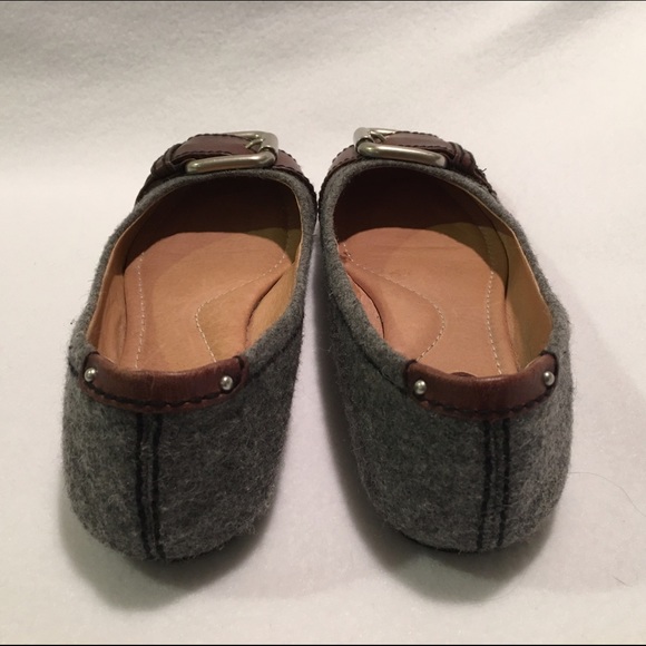 🐿 Fossil Ballet Flats Gray Flannel / Leather 7 - Picture 2 of 4