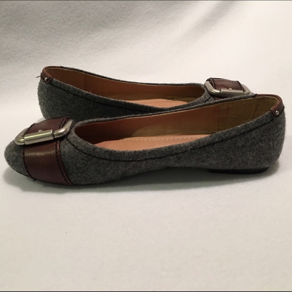 🐿 Fossil Ballet Flats Gray Flannel / Leather 7 - Picture 4 of 4