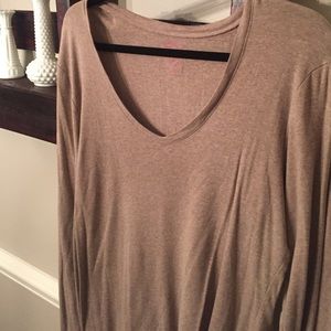 Oatmeal V Neck Tshirt