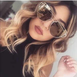 Rose Gold Cat-Eye Aviators