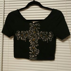 PacSun black crop top