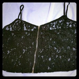 2b Bebe Lace Crop Tank