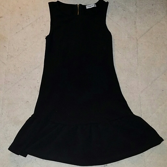 Black Ruffle Mini Dress