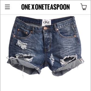 NWT- ONETEASPOON Ford Charger Jean Shorts