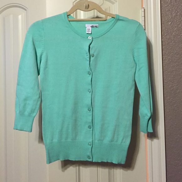 Mint colored cardigan