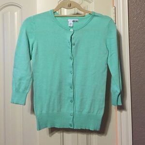 Mint colored cardigan