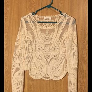 Trendy Layer  Crop Top/ Bikini cover up