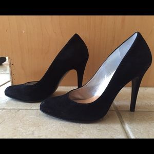 Black velvet stilettos
