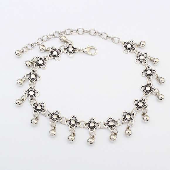 Boho Style Chain Link Anklet - Picture 2 of 4