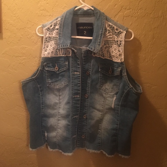 Maurice's Jean vest with lace.