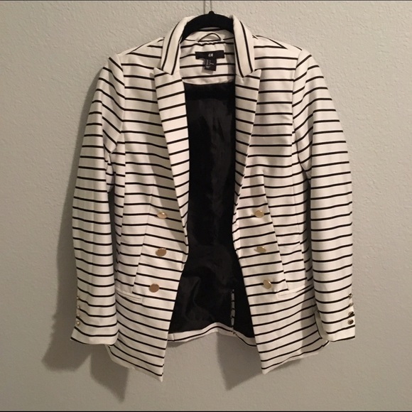 B&W striped blazer