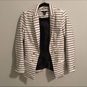 B&W striped blazer