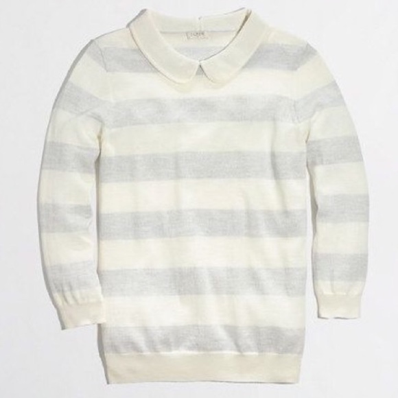 J. Crew Sweaters - J. Crew striped Peter Pan collar sweater