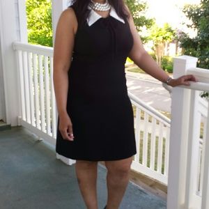 Black dress with white collar