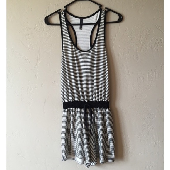 Ultra Soft Tie Waist Romper - Picture 2 of 3