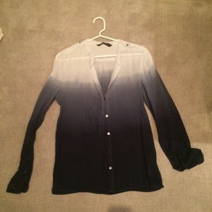 Ombré long sleeve blouse
