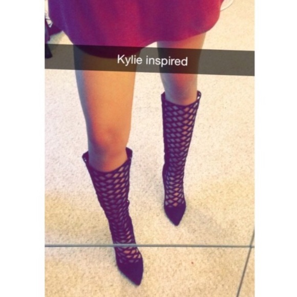 Black Cutout Boots