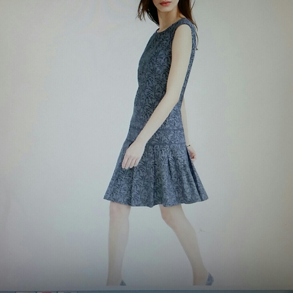 J.crew palm tree dropped waist dress.C0966. - Picture 3 of 4