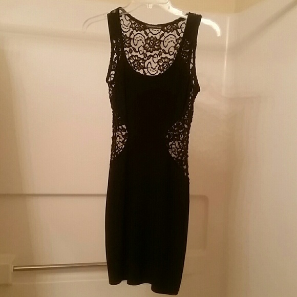 Sexy black dress with lace cut outs - Picture 1 of 1
