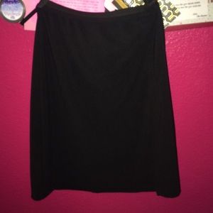Black Skirt with Small Slit