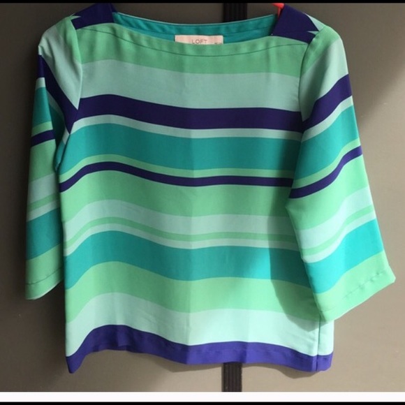LOFT Tops - LOFT striped blouse / tunic