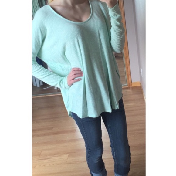 ☁️ Soft as a Cloud☁️Mint Green Cozy Sweater - Picture 3 of 4