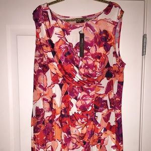 Beautiful Floral Dana Buchman Poly Sheath - NWT