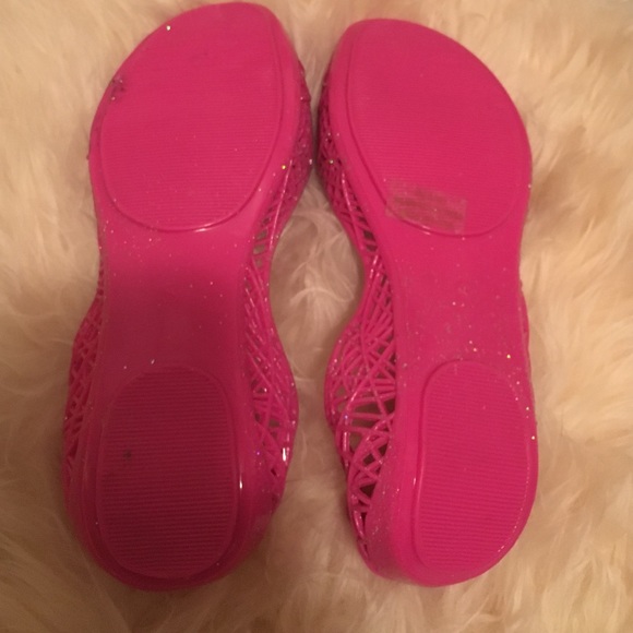 ❤️🏝NWT!  Fuchsia Glitter Ballet Jelly Flats🏝 - Picture 4 of 4
