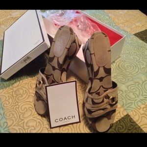 Coach wedge slides size 11