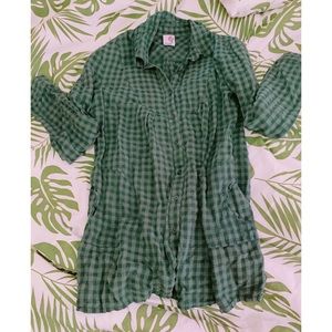 Long Sleeve Green Plaid