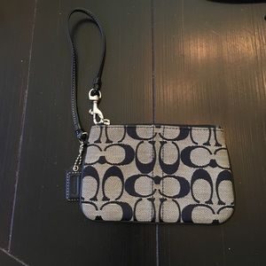Coach Black & Gray Wristlet