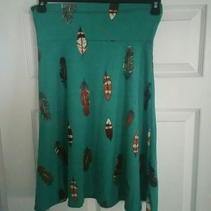 Lularoe Azure skirt in feathers