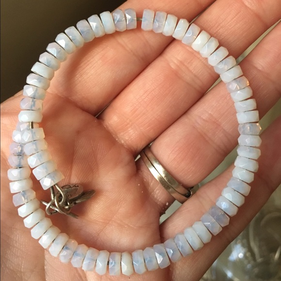 Alex and ani white bead bracelet