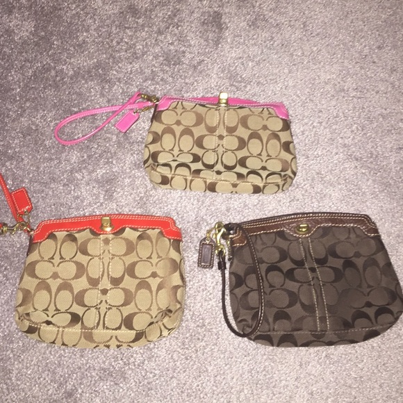 3 coach wristlets