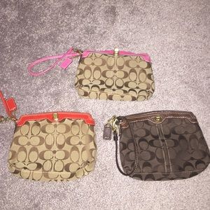3 coach wristlets