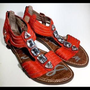 Sam Edelman Blood Orange Jewled Sandal