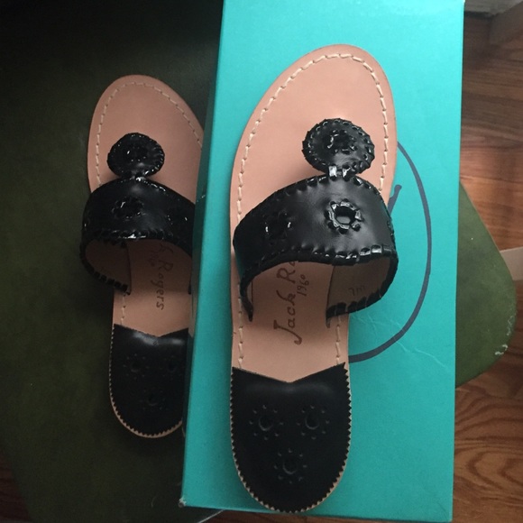 NWT Jack Rogers Black Navajo Sandals 7M