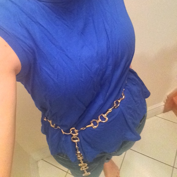 Gold chain belt. Style: Hermes. Small